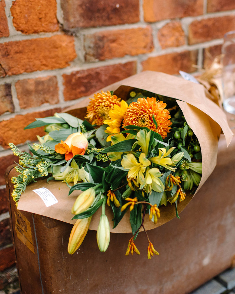 Florist's Choice Flat Wrap Flowers on Main Street