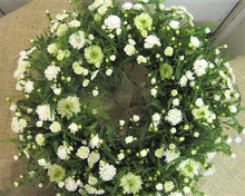White natural style funeral wreath
